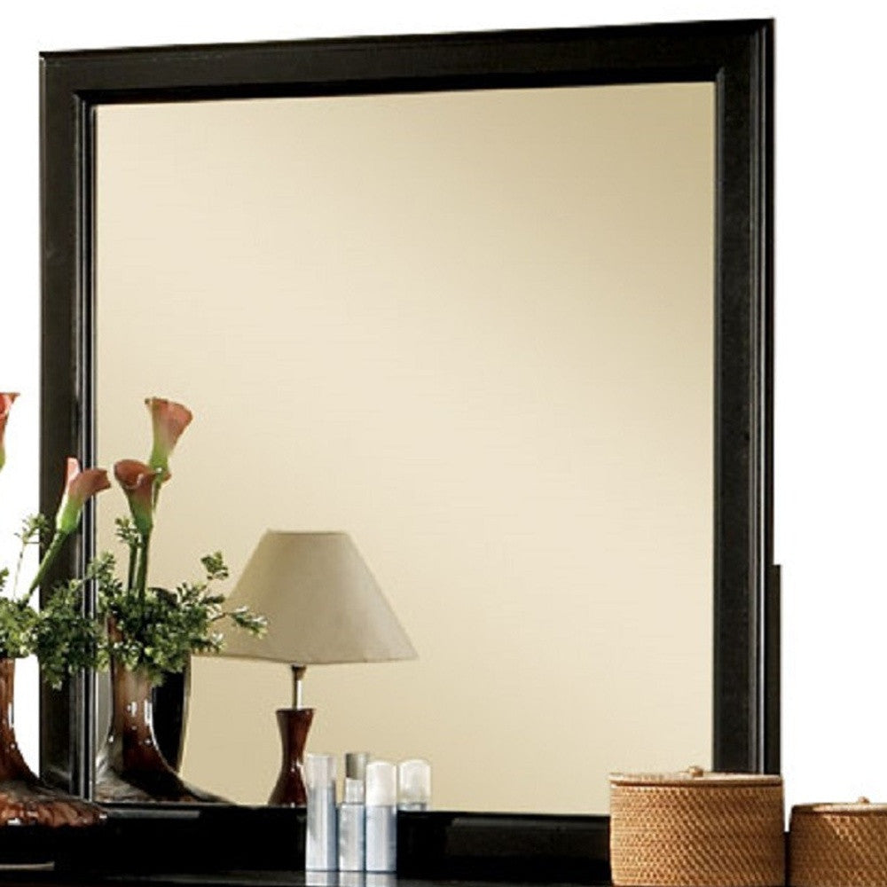 Black Rectangle Dresser Wall Mount Mirror | 36