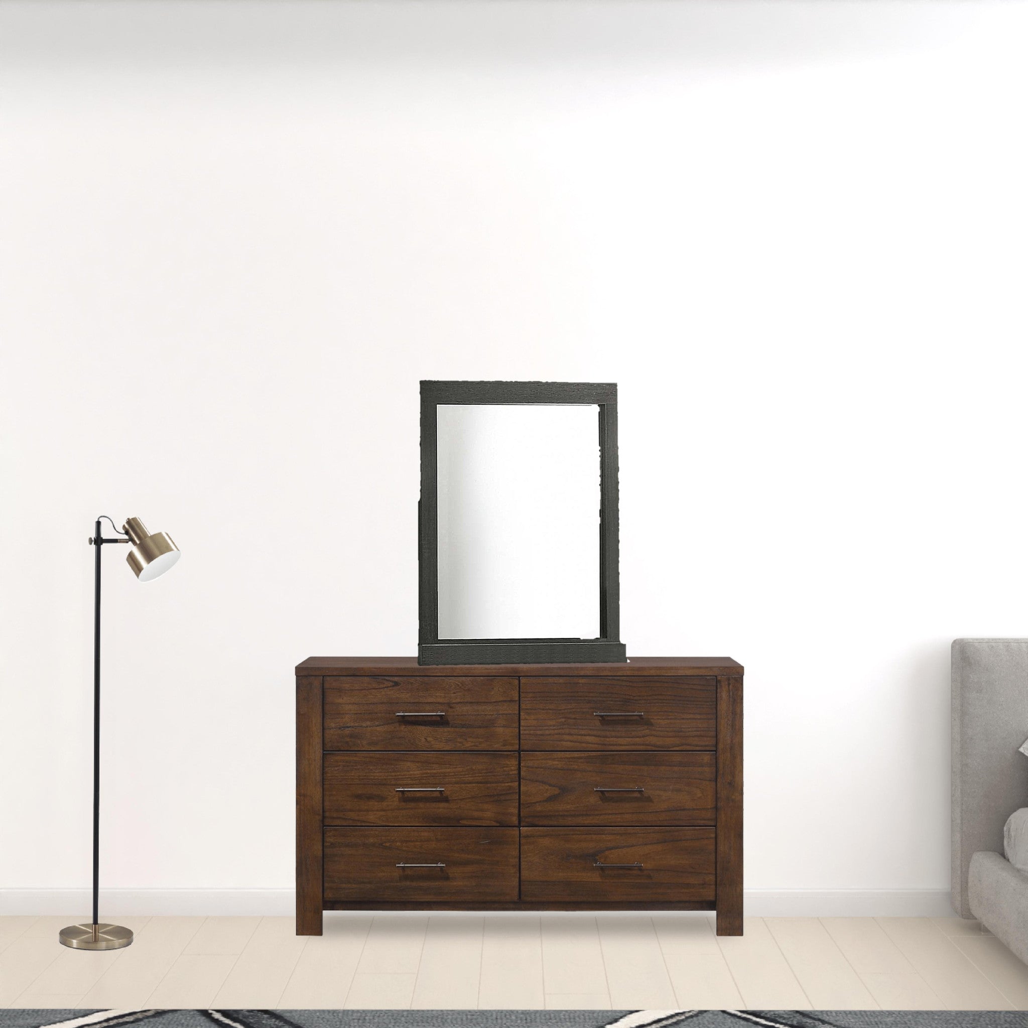 Gray Oak Rectangle Dresser or Wall Mirror | 39