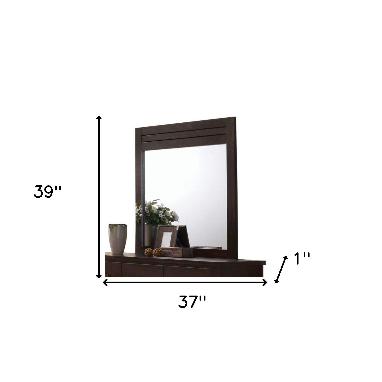 Mahogany Rectangle Dresser or Wall Mirror | 37