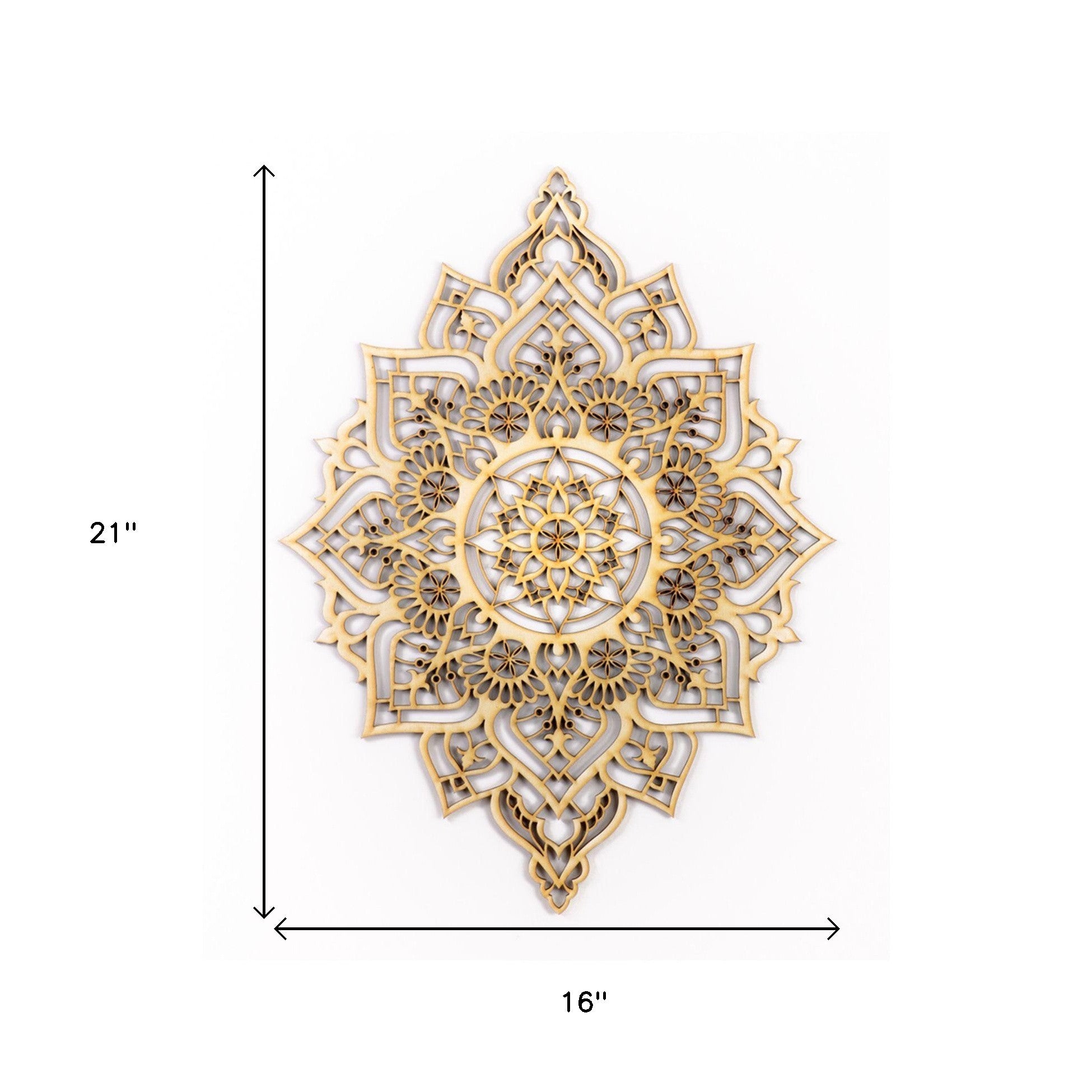 Gold Solid Wood Geometric Shapes Wall Decor | 16