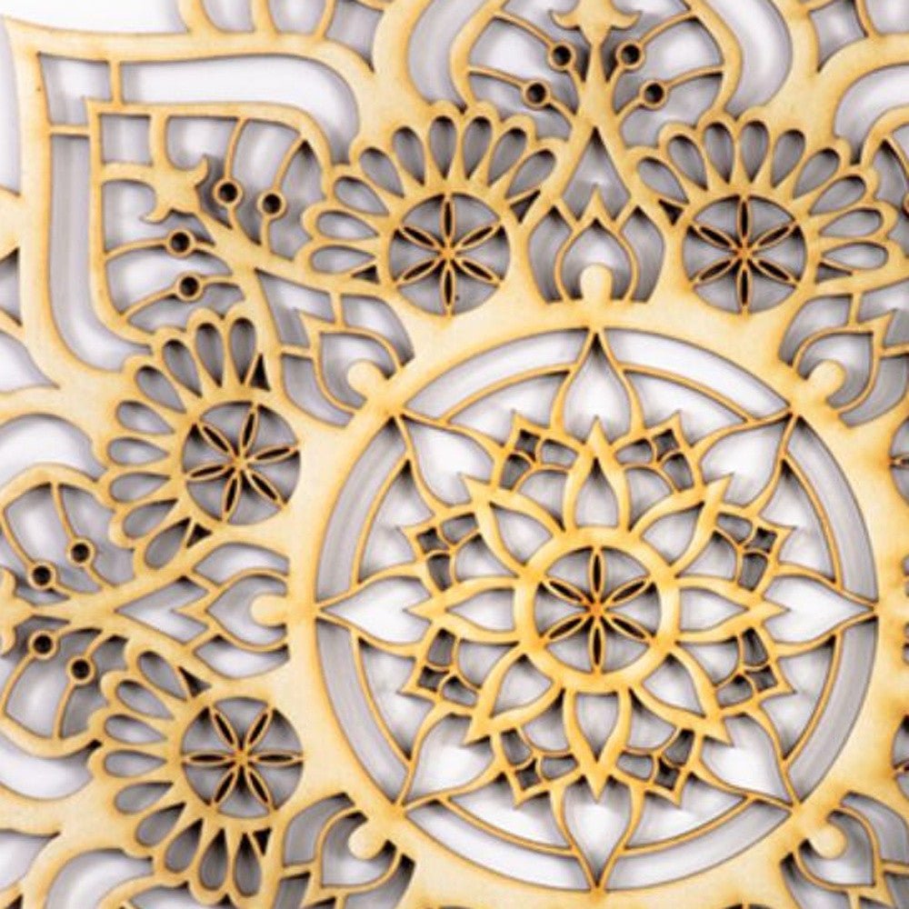 Gold Solid Wood Geometric Shapes Wall Decor | 16