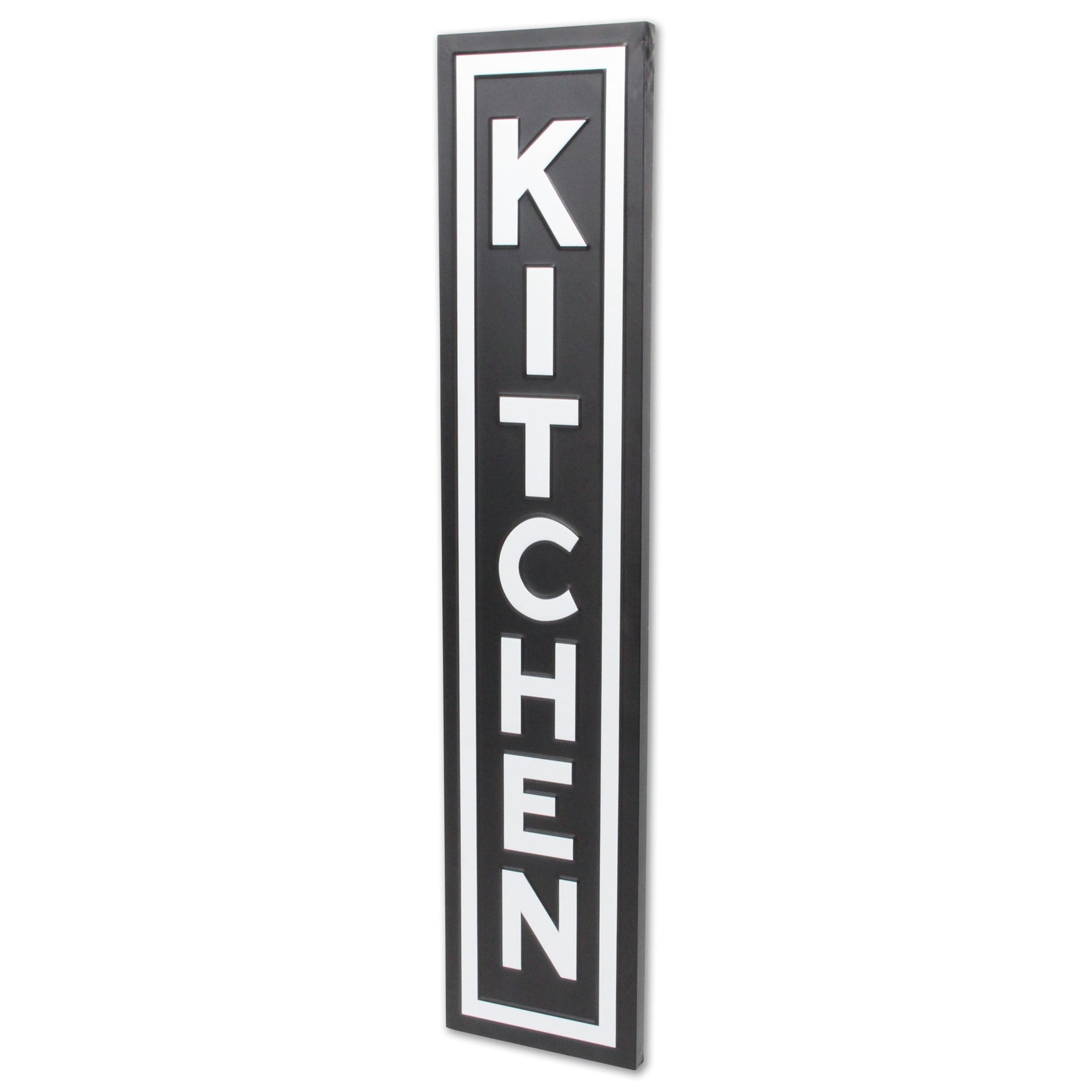 Vertical Black And White Metal Kitchen Wall Decor | 8