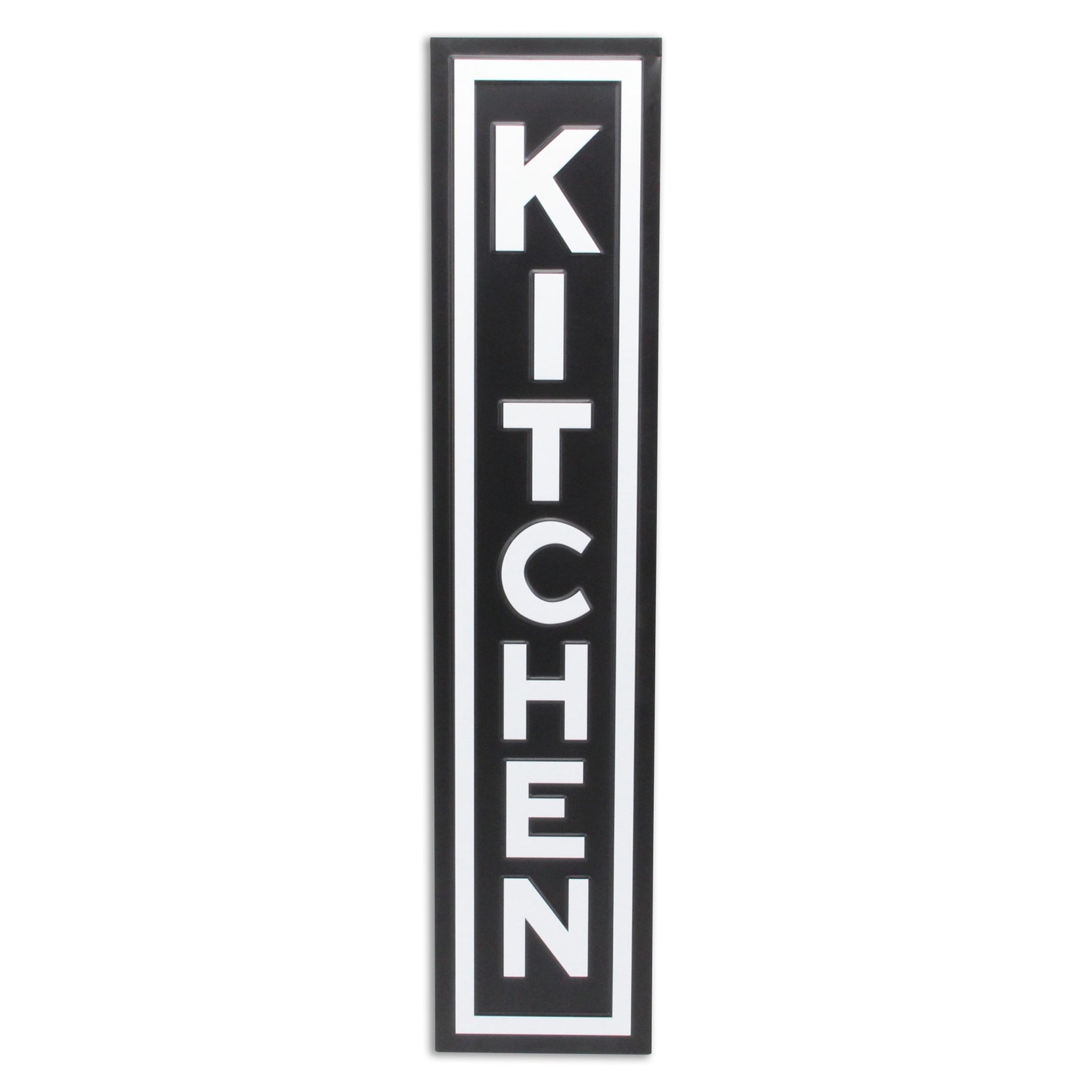 Vertical Black And White Metal Kitchen Wall Decor | 8