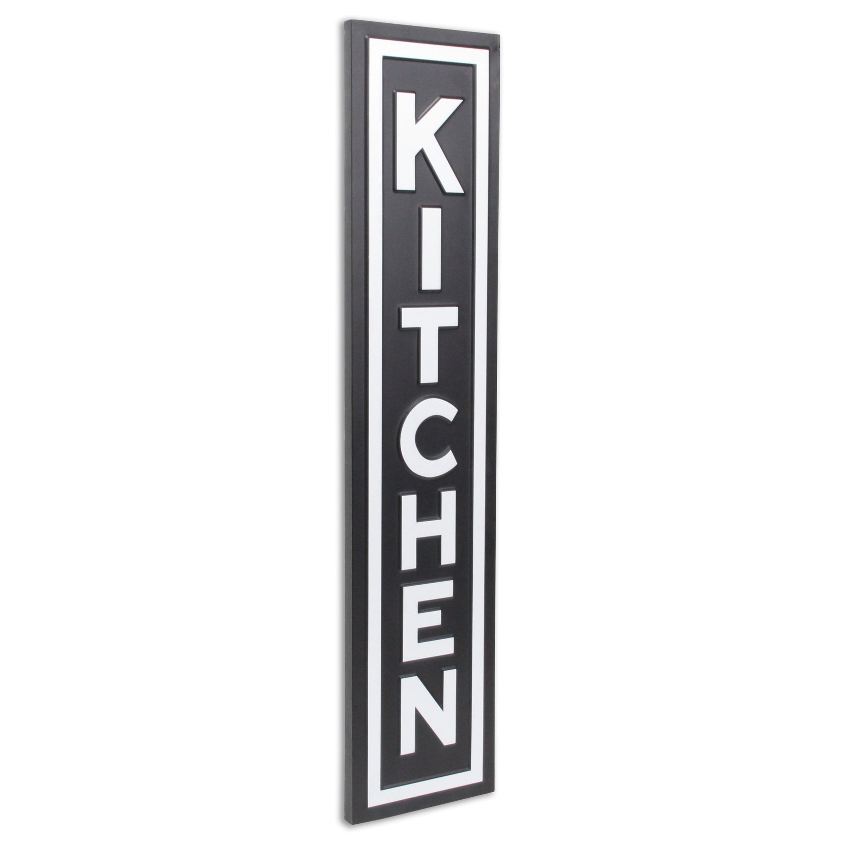 Vertical Black And White Metal Kitchen Wall Decor | 8