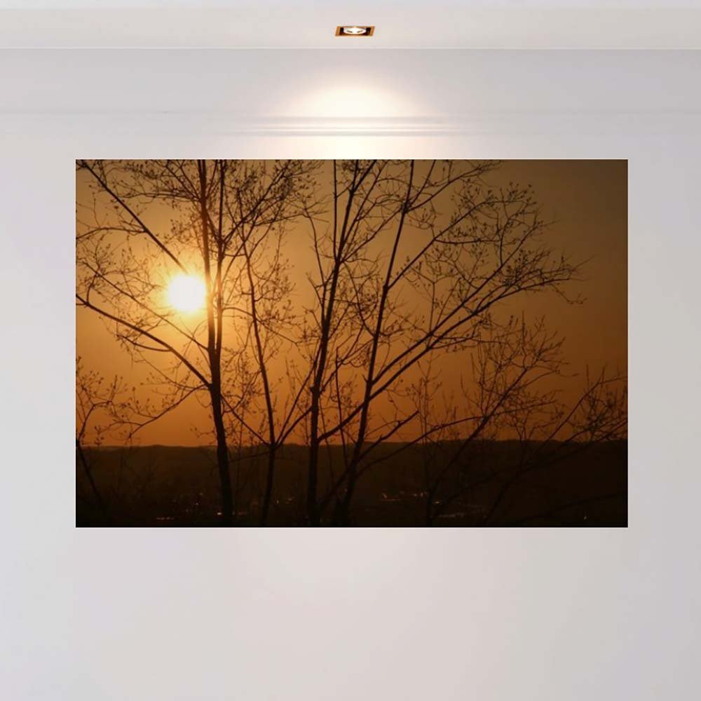 48 inch Sunset Wall Decal Installed on Wall