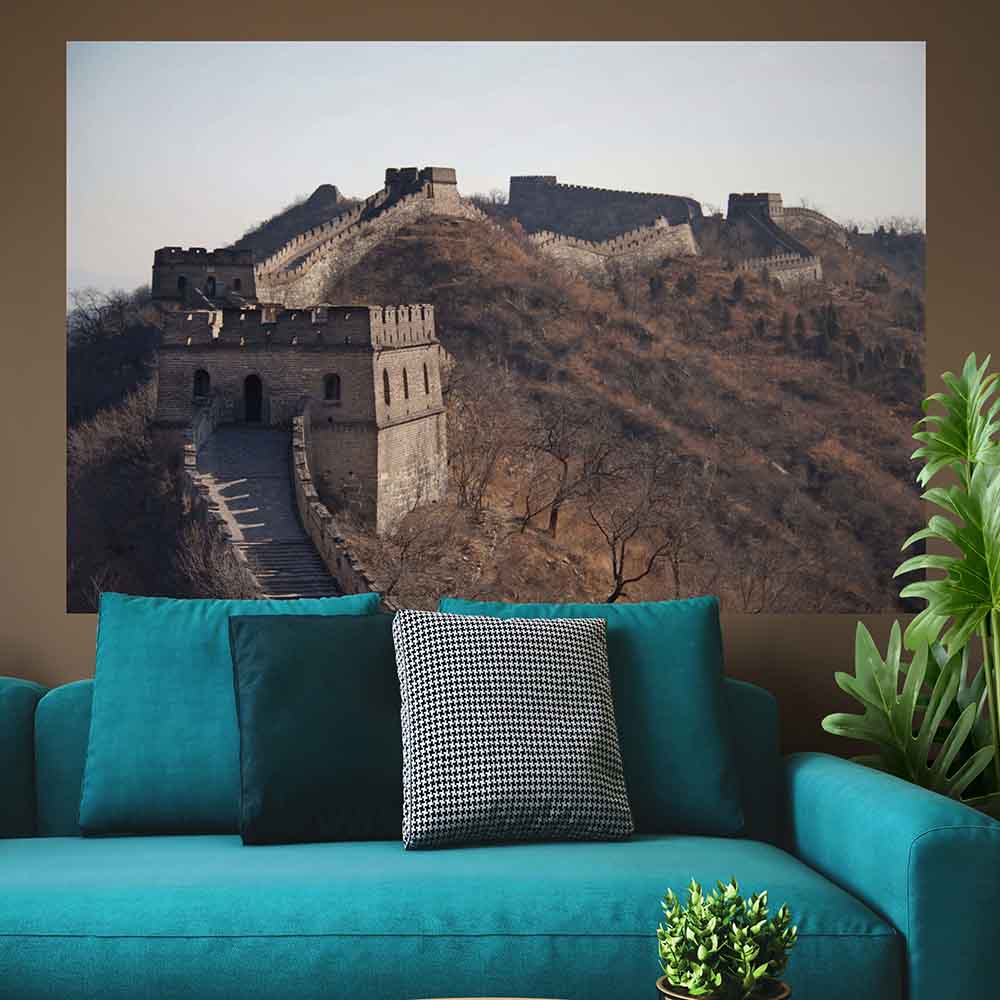 48 inch Windy Wall Gloss Poster Displayed Above Sofa