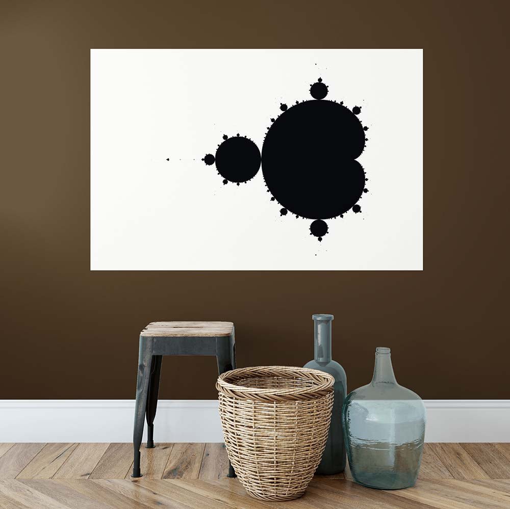 48 inch Mandelbrot I Art Decal Installed on Wall