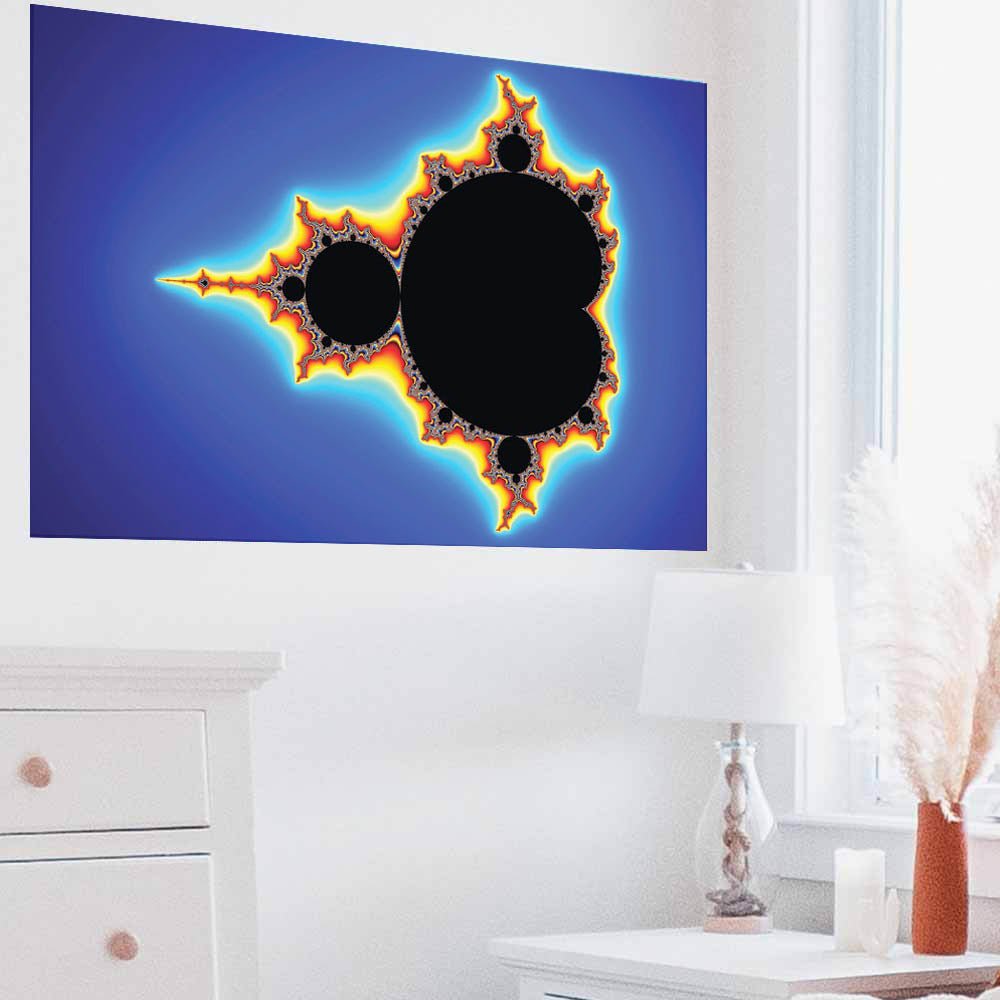 48 inch Mandelbrot III Fractal Decal Installed in Bedroom