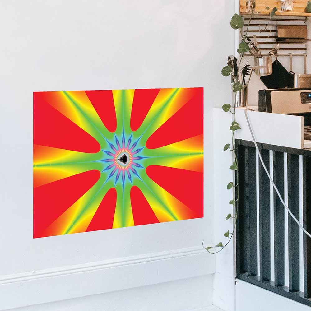 48 inch Star Fractal Wall Decal Installed in Kitchen