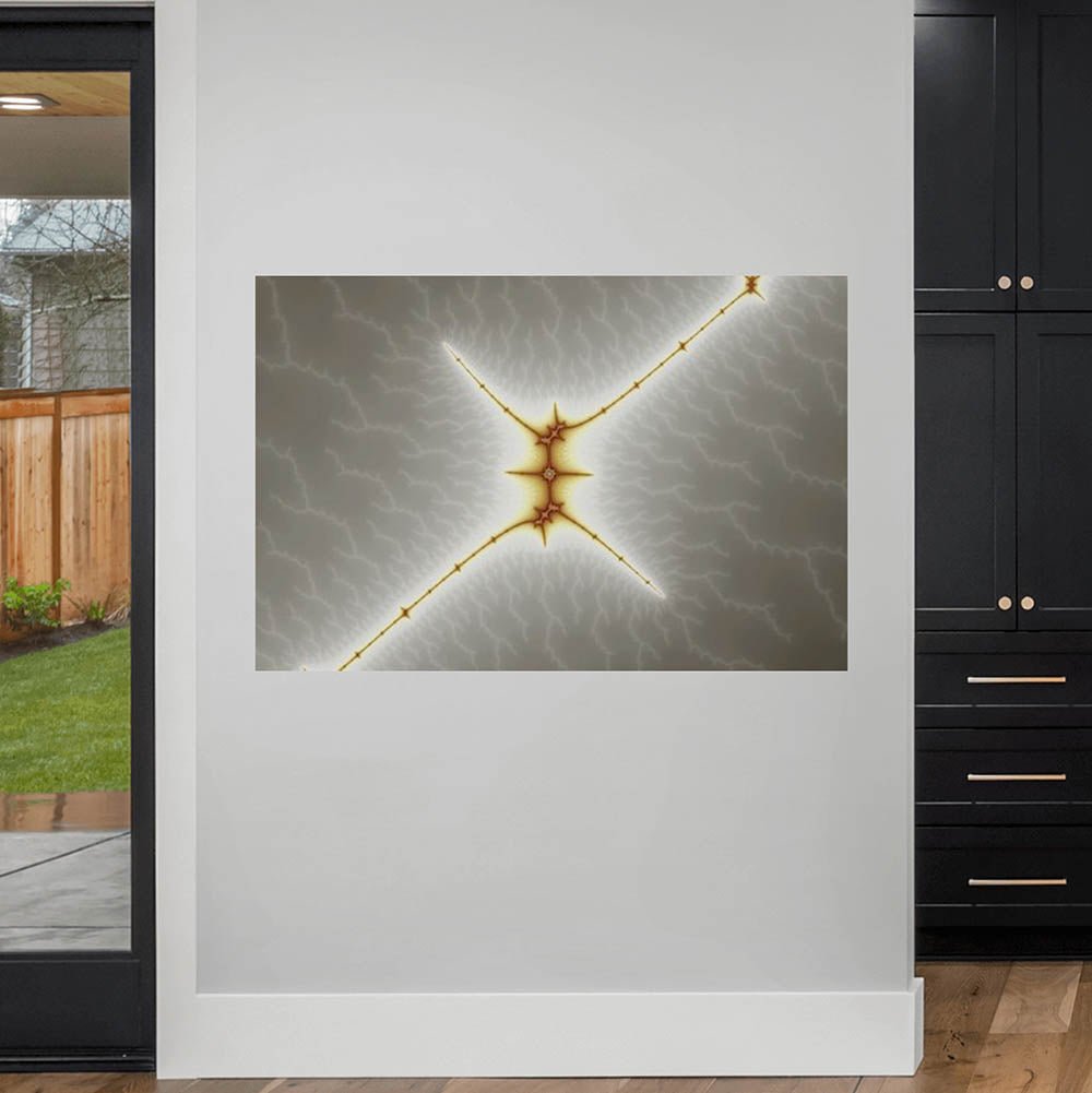 48 inch Star X Fractal Decal Installed on Wall