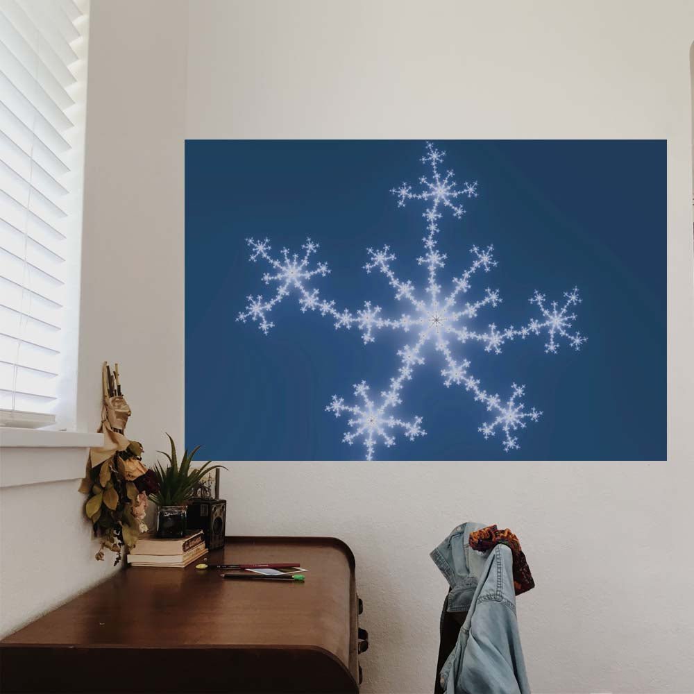 48 inch Starry Sky Art Decal Installed by Desk