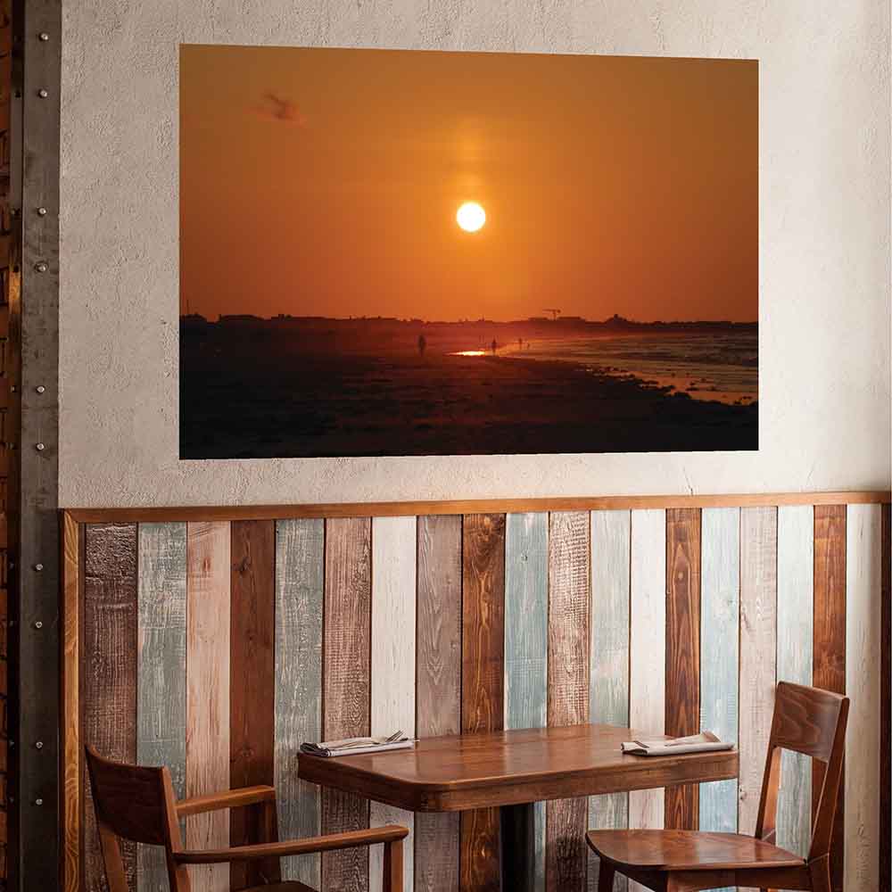 32x48 inch Sunset Poster Displayed in Cafe