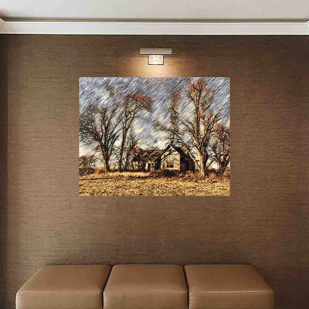 38.5x48 inch Abandoned House Decal Installed in Office Foyer