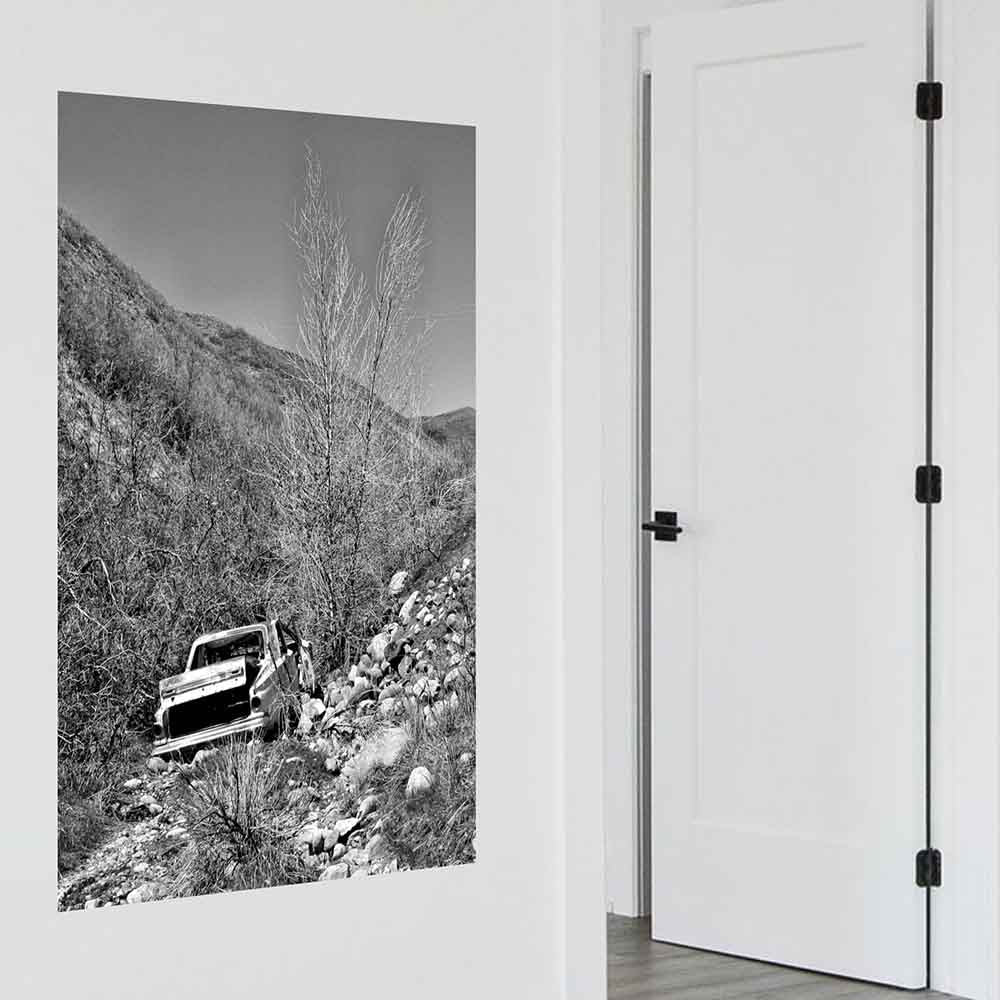 38.5x48 inch Old Car Poster Displayed on Wall