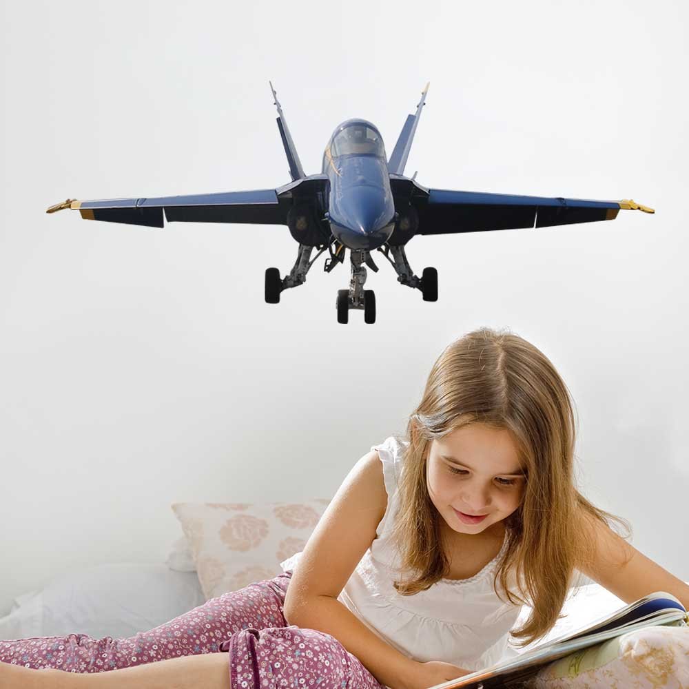 48 inch US Navy Blue Angel F-18 Hornet Installed in Girls Room