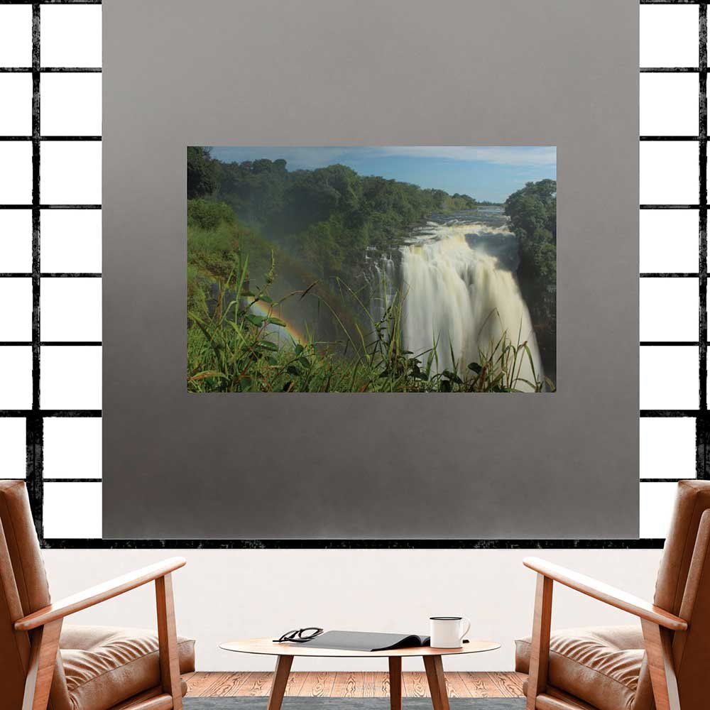 32x48 inch Devil's Cataract Waterfall Decal Installed in Living Area