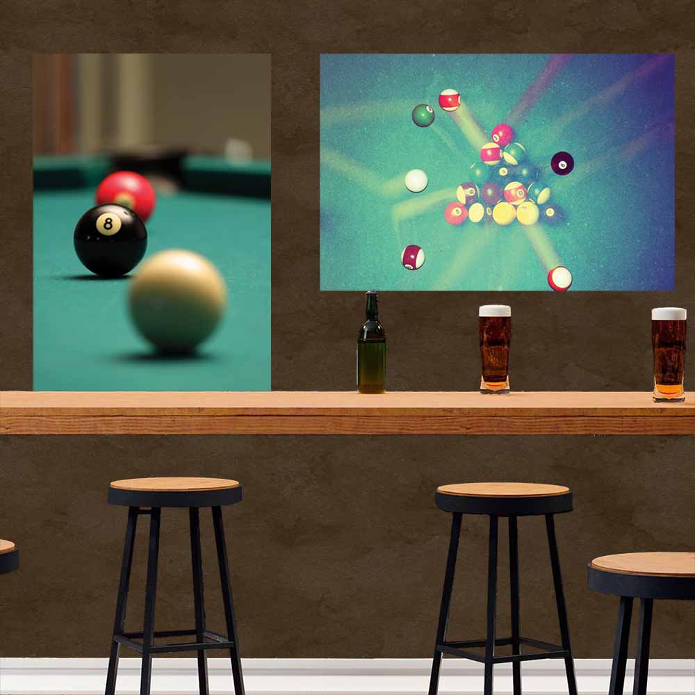 32x48 inch I'll Break Poster Displayed Behind Bar