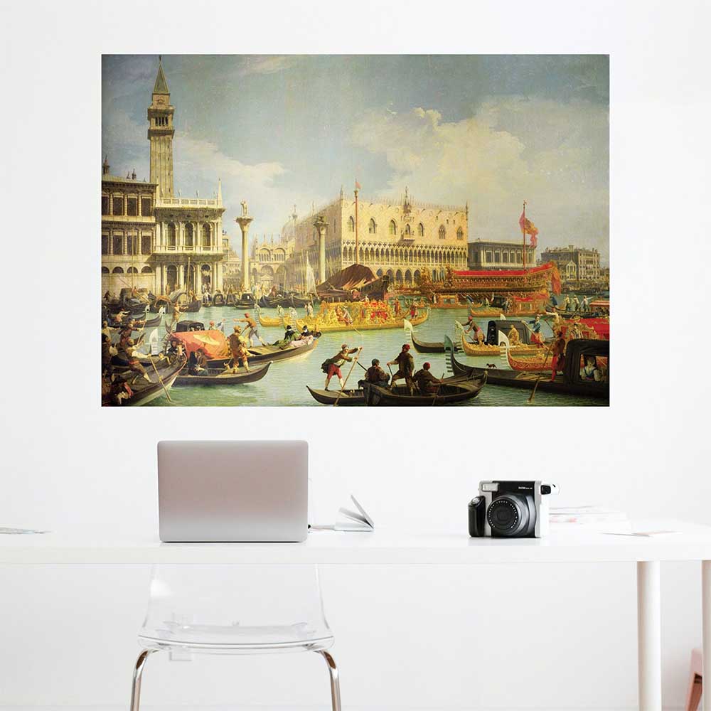 33x48 Betrothal of the Venetian Doge Poster Displayed Above Desk