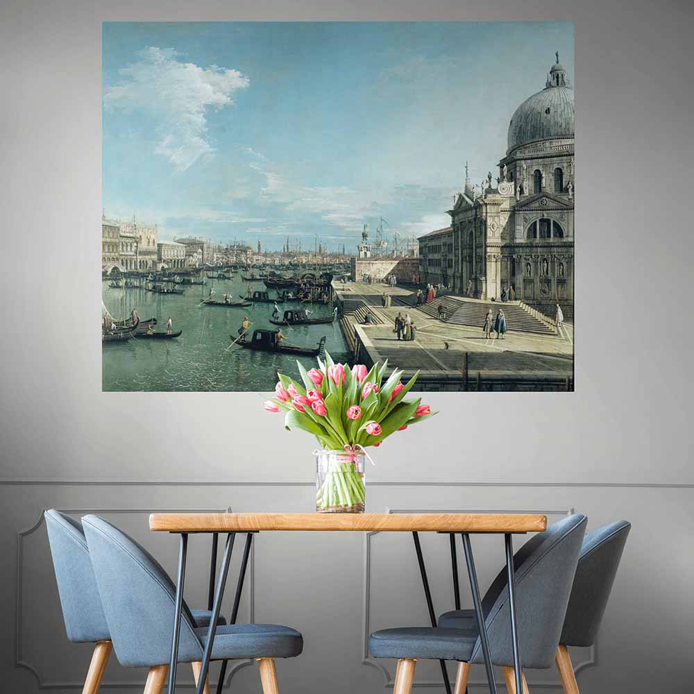 37.5x48 Entrance to the Grand Canal Decal Installed in Dining Room