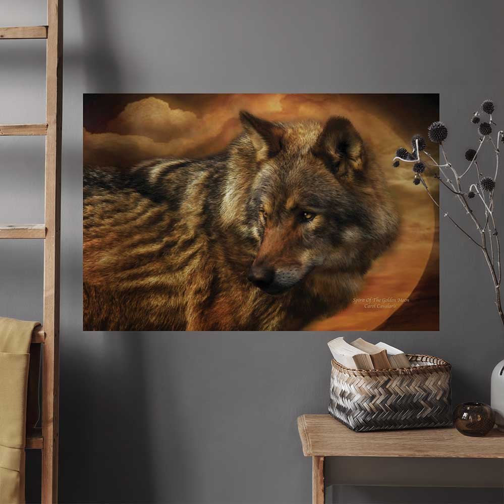 32x48 inch Spirit Of The Golden Moon Decal Installed Above Table