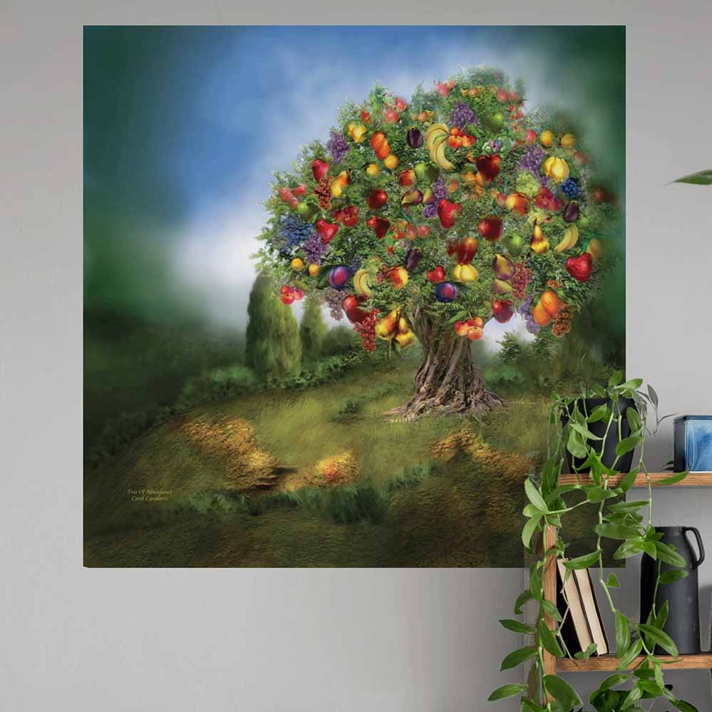 48x48 inch Tree Of Abundance Decal Installed on Wall