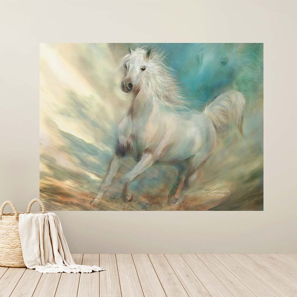 36x48 inch Across The Windswept Sky Decal Installed on Wall