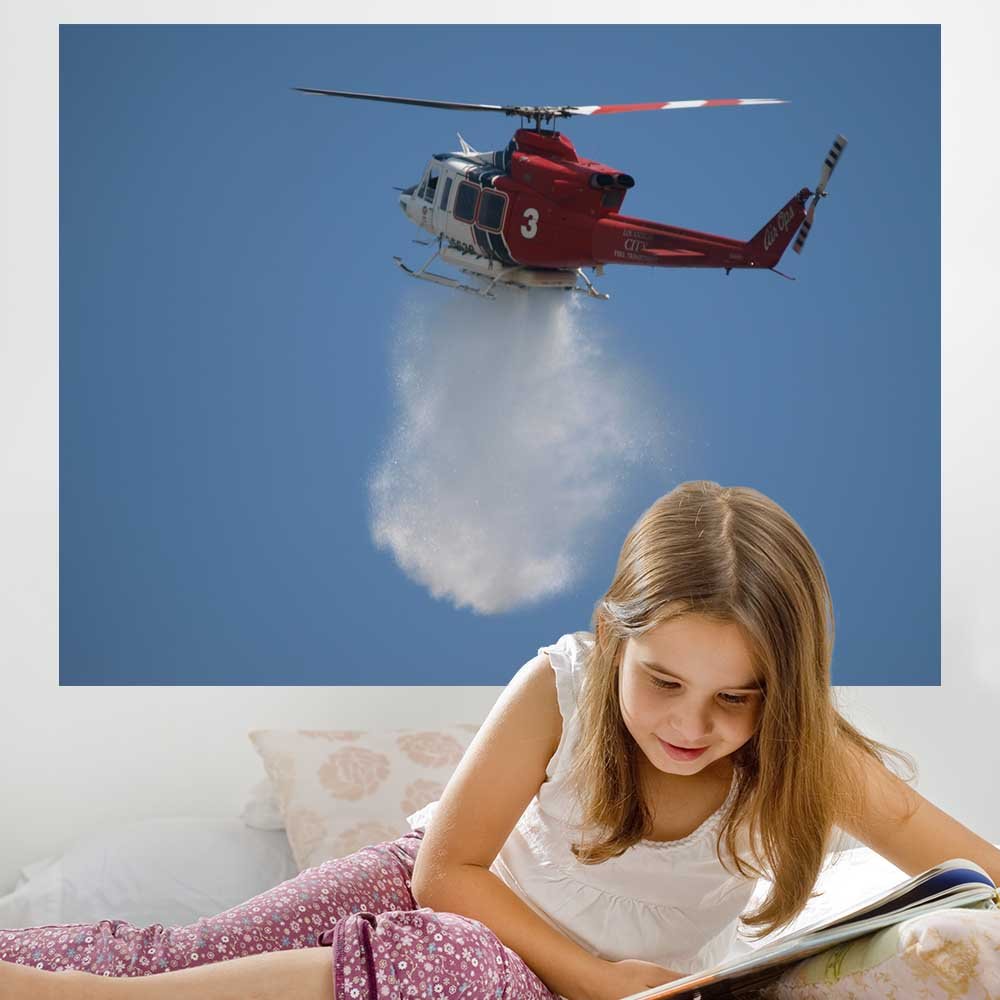 48 inch LAFD Fire 3 Water Drop Poster Displayed in Girls Room