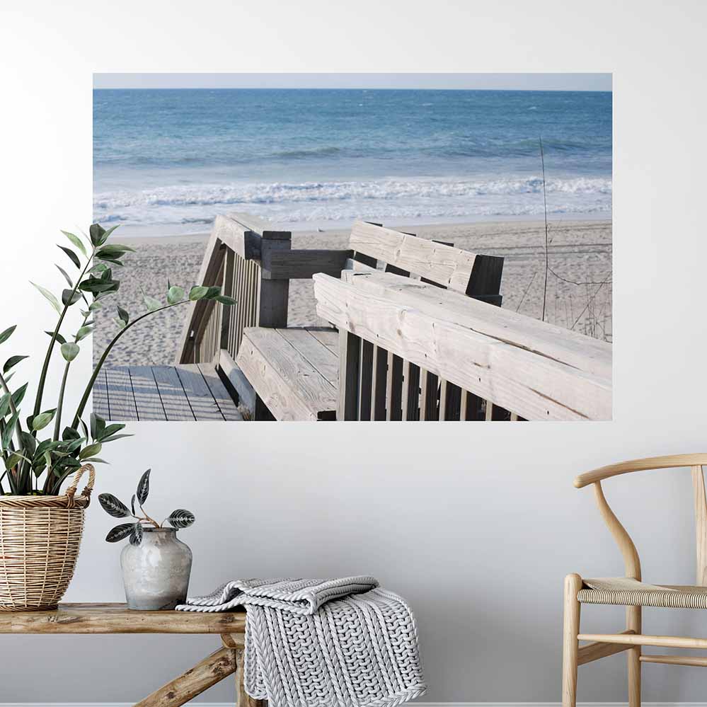 32x48 inch Beach Poster Displayed Above Table