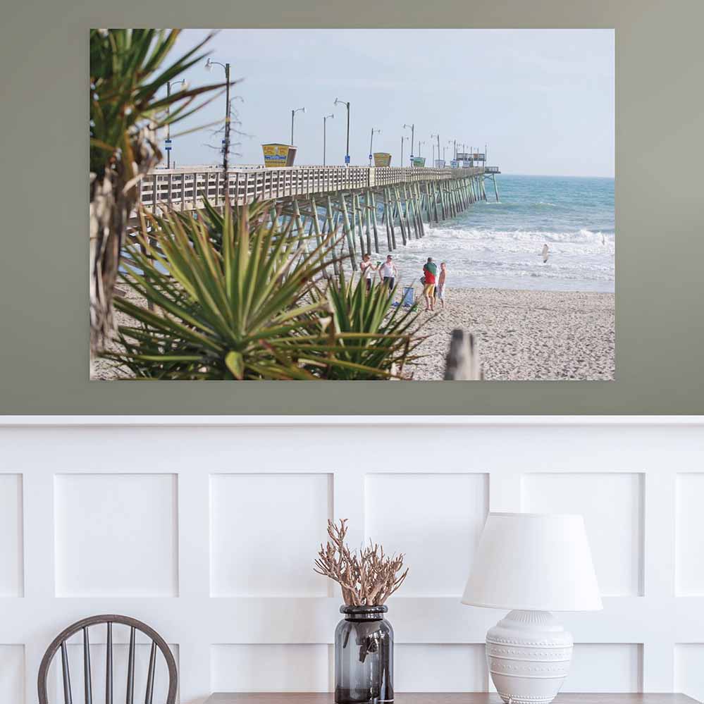 32x48 inch Boardwalk Poster Displayed Above Console Table