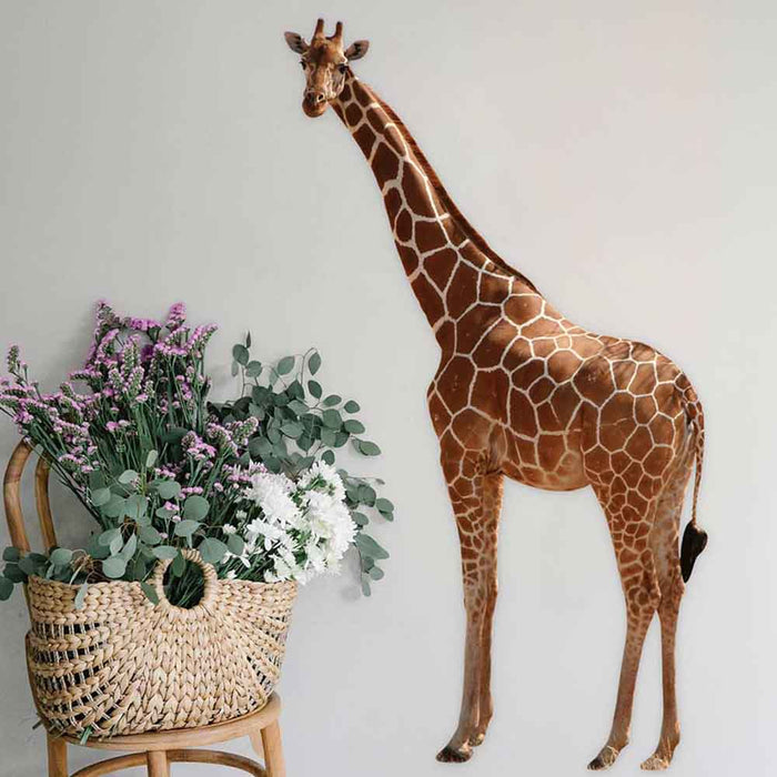 48 inch Giraffe Wall Decal Installed By Plant