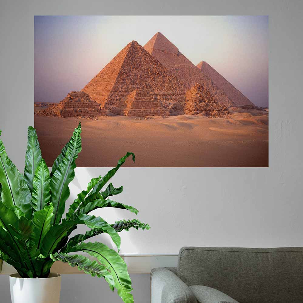 31x48 inch Great Pyramids of Giza Poster Installed in Office