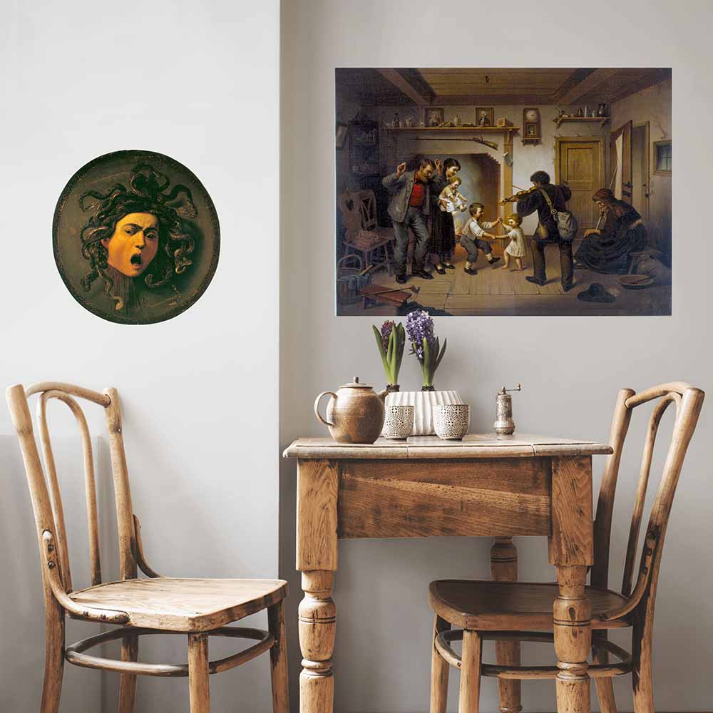 35.5x48 inch Family Gathering Decal Installed in Breakfast Nook