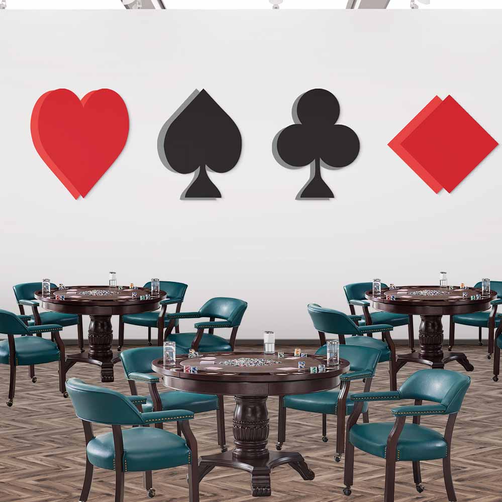 42x48 inch Hearts Decal Installed in Poker Parlor