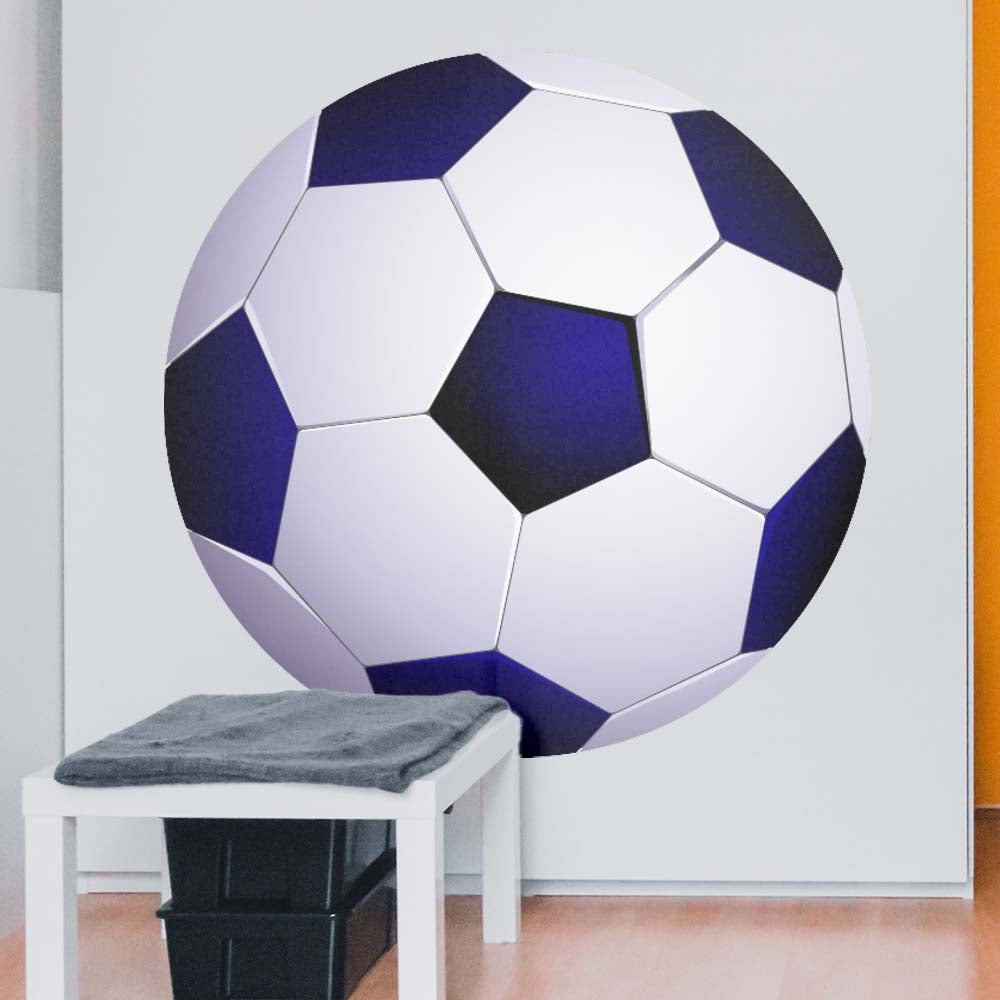 48 inch Soccer Ball I Wall Decal Installed on Wall