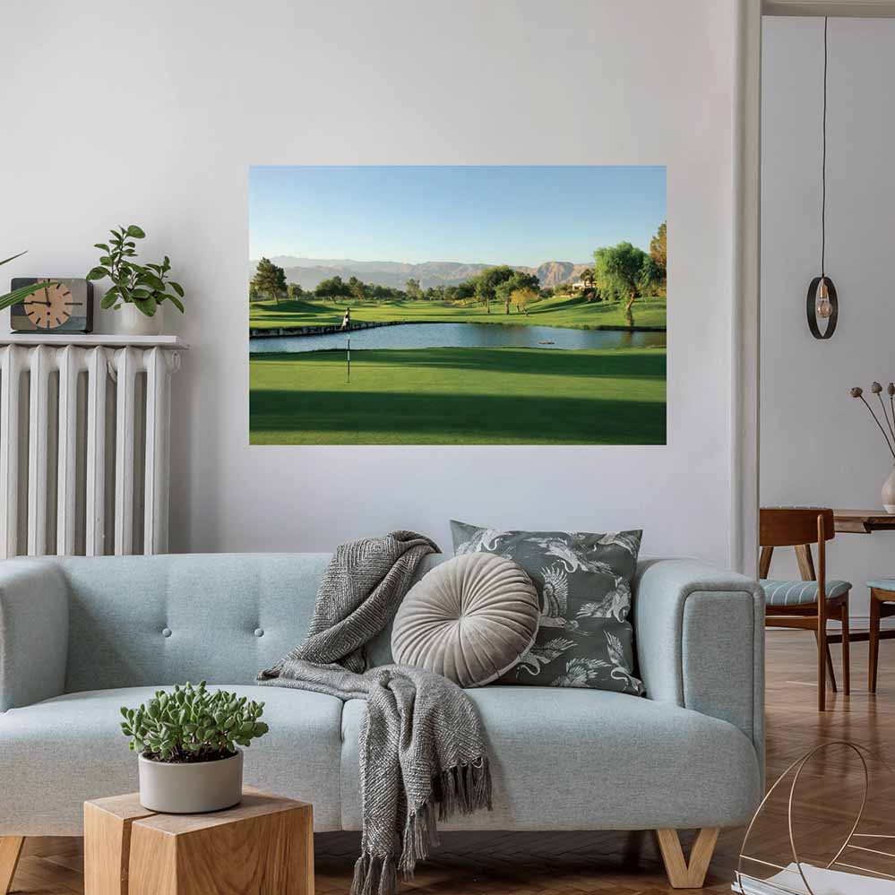 32x48 inch Palm Springs Golf Course Decal Installed in Living Room