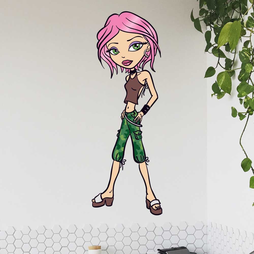 19x48 inch Punk Brat Decal Installed Above Backsplash