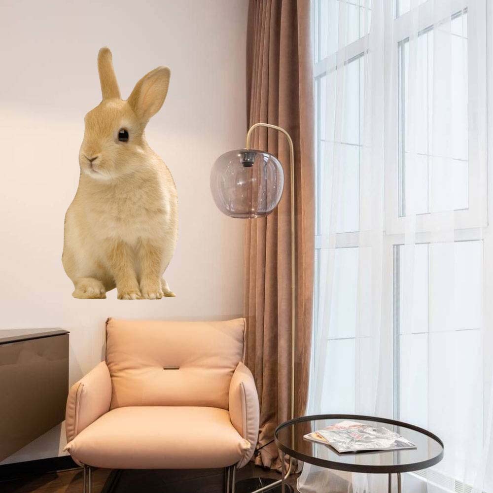 48 inch Sitting Bunny  Wall Decal Installed in Reading Area