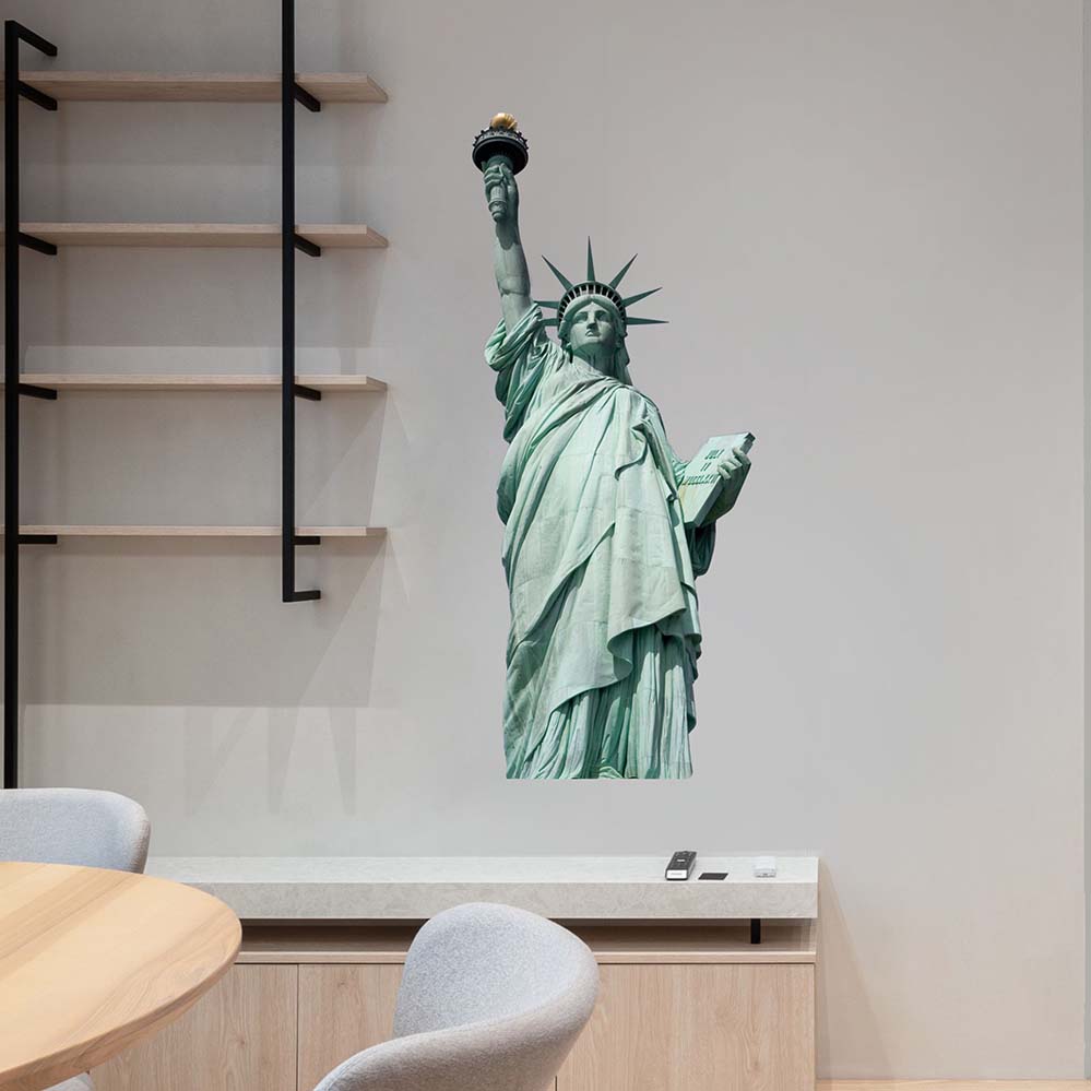 20x48 inch Statue of Liberty Decal Installed in Office