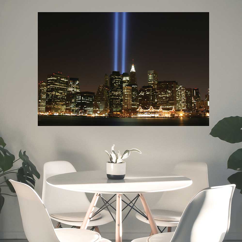 32x48 inch Tribute Lights Gloss Poster Installed in Dining Area