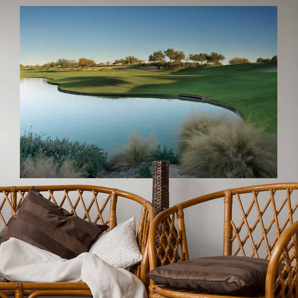 32x48 inch Arizona Gold Course Decal Installed Above Set of Chairs