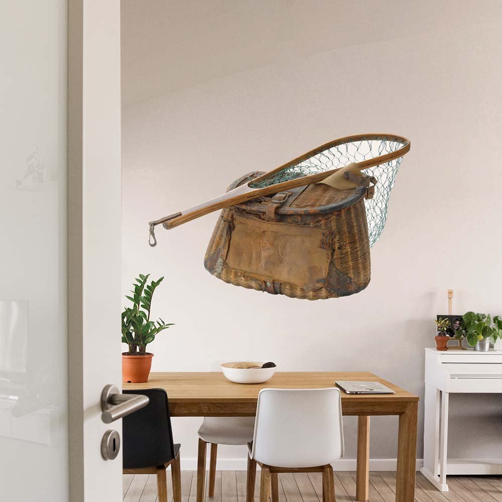 30.5x48 inch Fishing Basket & Net Decal Installed in Dining Area