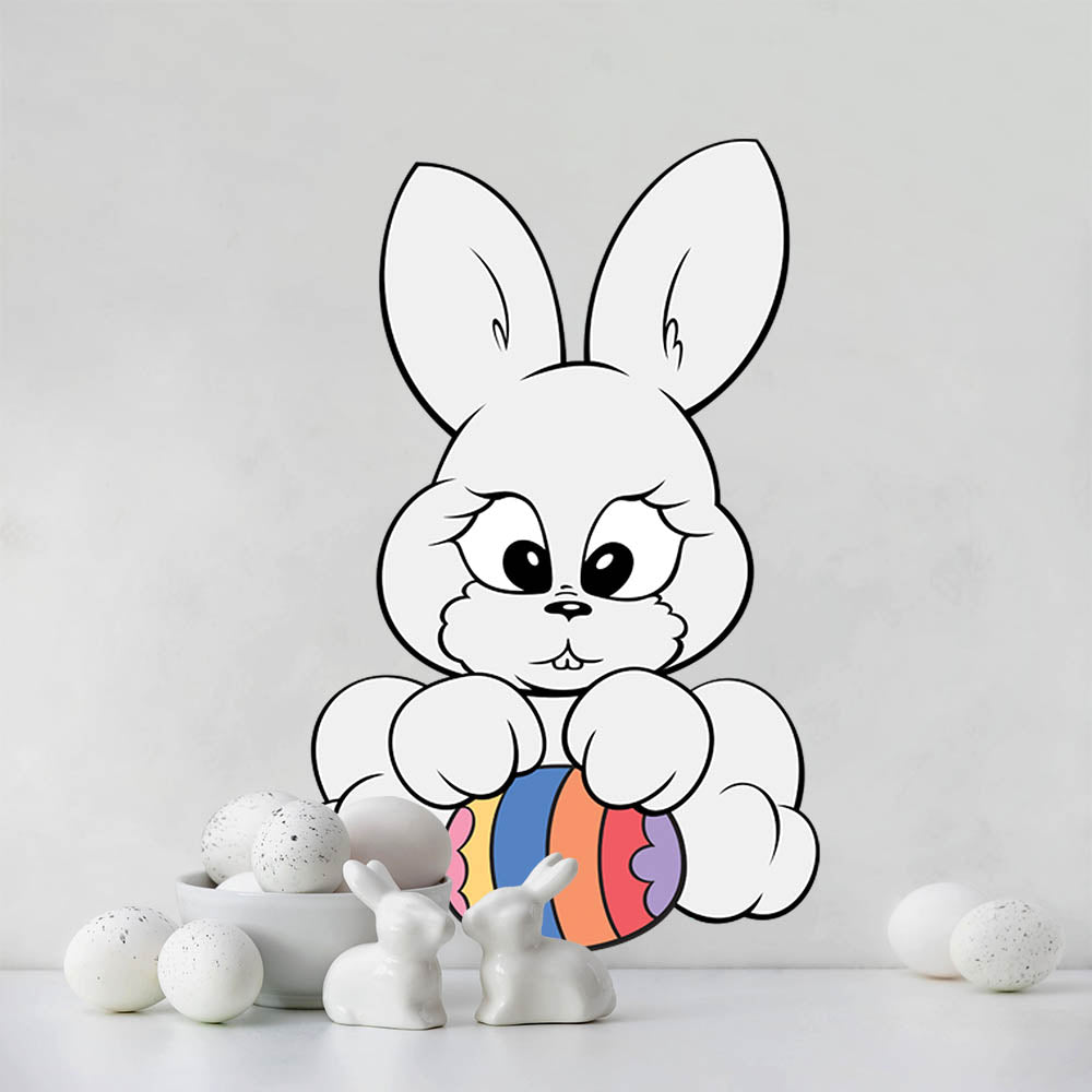 31x48 inch Bunny Decal Installed Above Counter