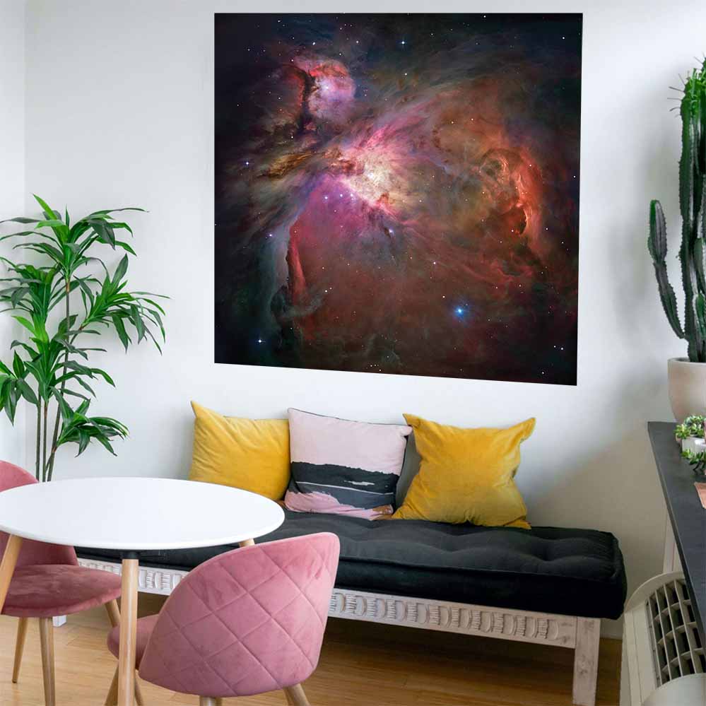 48x48 inch Orion Nebula Poster Installed in Apartment