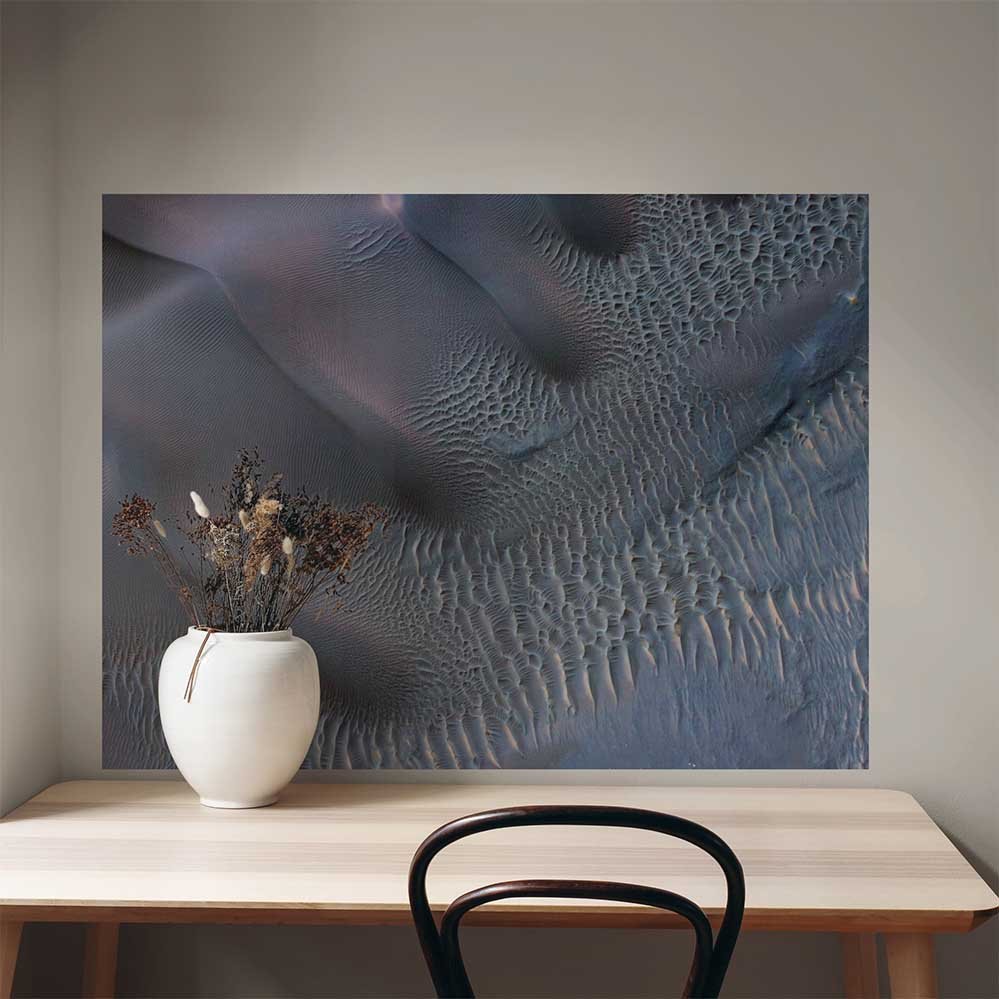 36x48 inch Surface of Mars Poster Installed Above Table