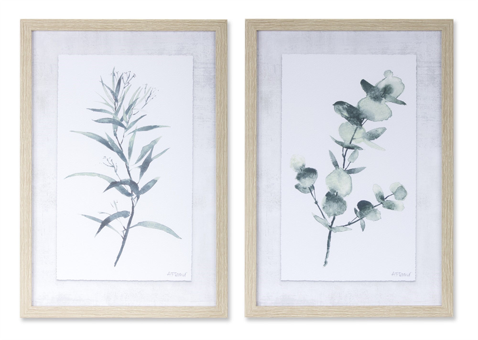 Set Of Two Acrylic Leaf Framed Wall Art | 13