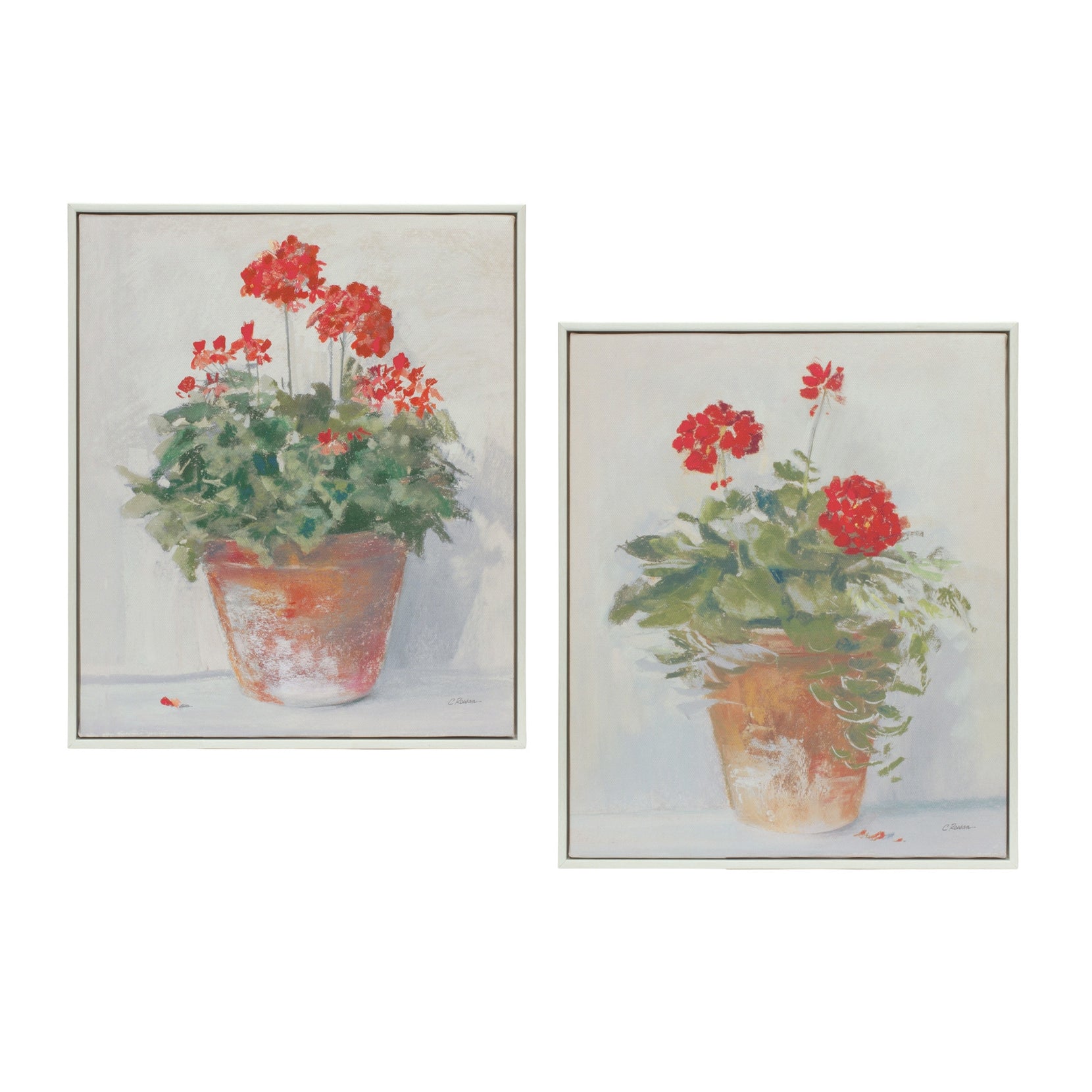 Set Of Two Acrylic Flower Wall Art | 10.5