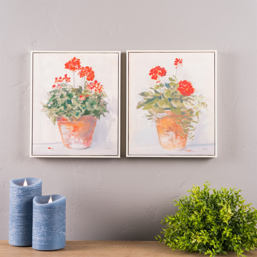Set Of Two Acrylic Flower Wall Art | 12.5