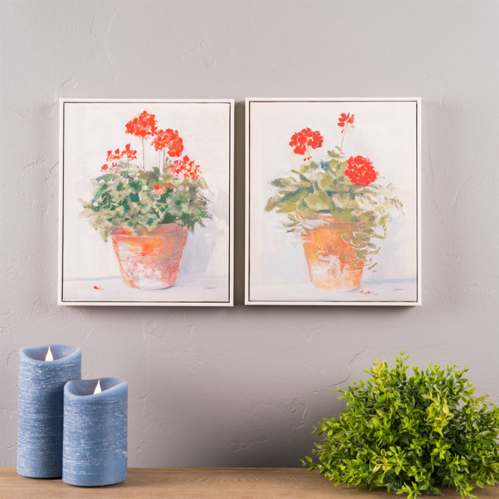 Set Of Two Acrylic Flower Wall Art | 10.5