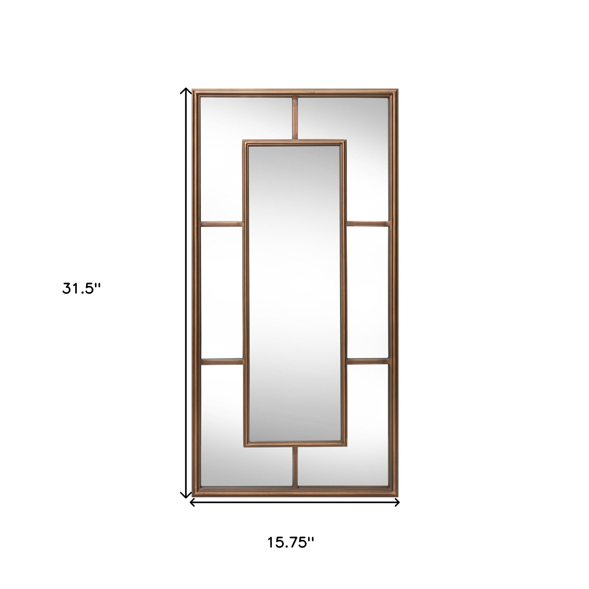 Bronze Metal Wall Mirror | 16