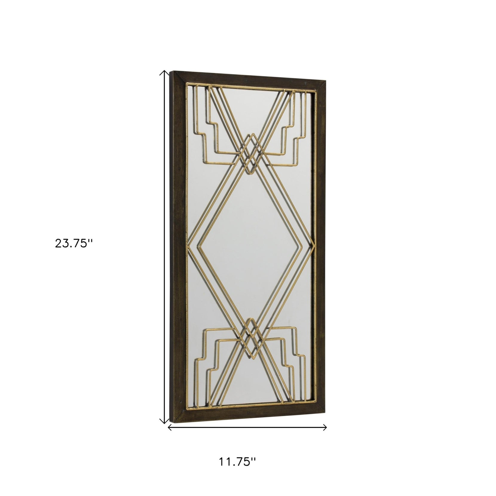 Gold Metal Aztec Wall Mirror | 12